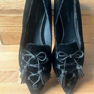 Elie Tahari Black Velvet Women's flats Shoes